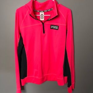 PINK Long Sleeve Zip Up top